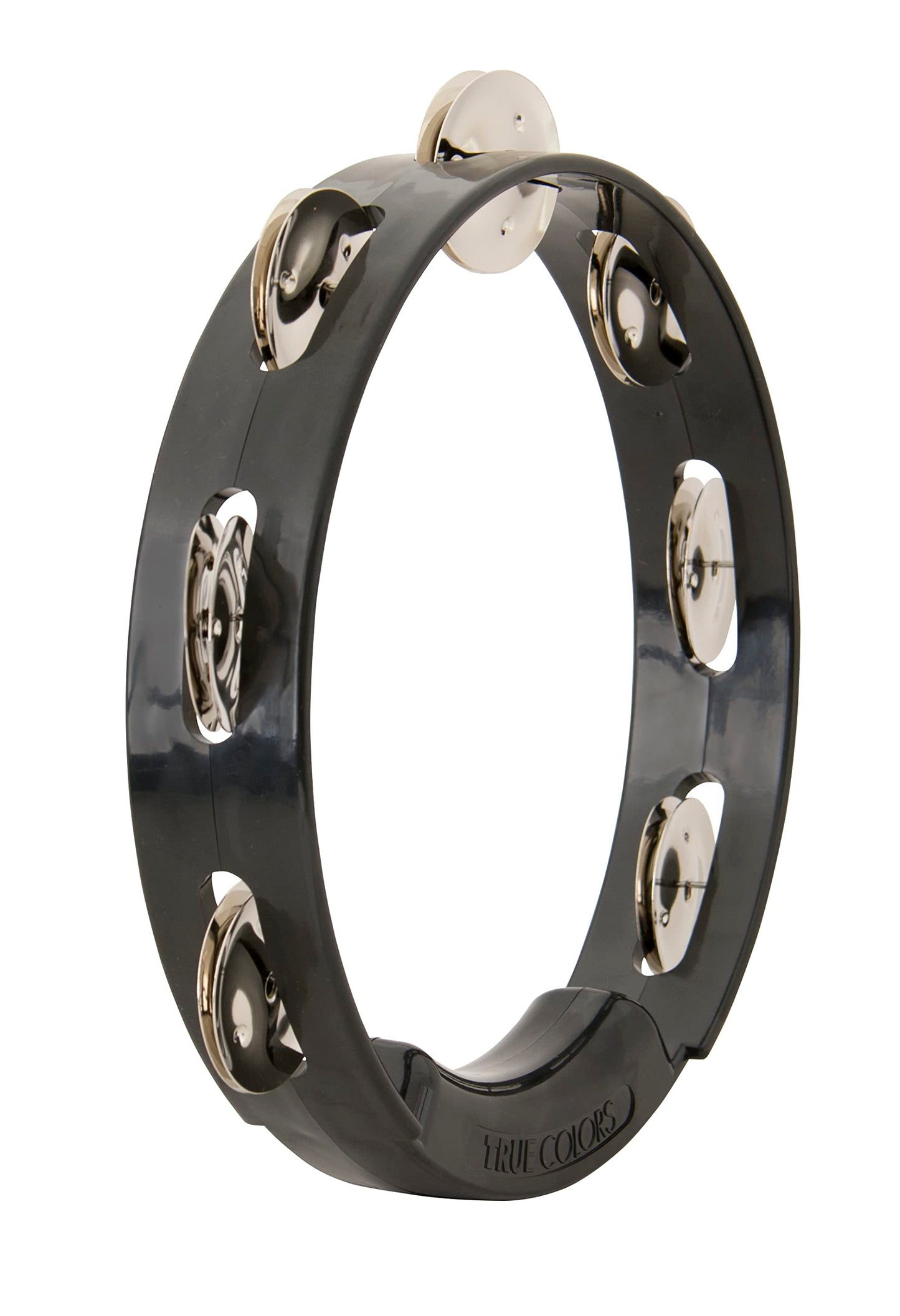 RhythmTech TC4018 8-Inch True Colors Tambourine, Black