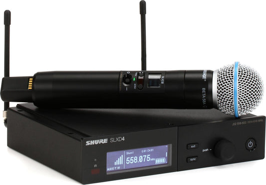 Shure SLXD24/B58 Wireless Microphone System with BETA58A Handheld Vocal Mic, SLXD24/B58-J52