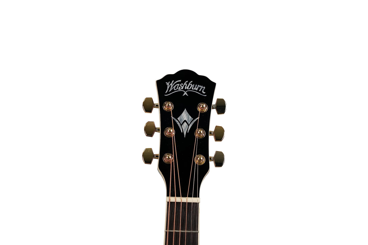 Washburn Festival Series 6 String Acoustic Electric Guitar, Right, Koa Burst, Cutaway Mini Jumbo (EA55G-A)