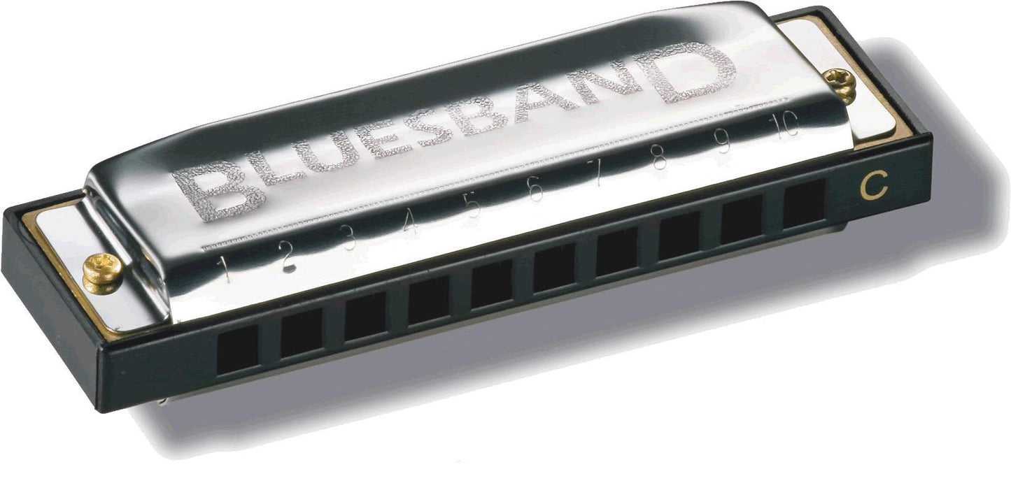 HOHNER Blues Band Harmonica, Key of C, Chrome (1501BX)