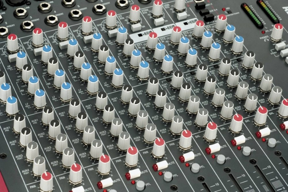 Allen & Heath ZED-14 - 14-Channel Touring Quality Mixer with USB I/O (AH-ZED-14),Grey/Red