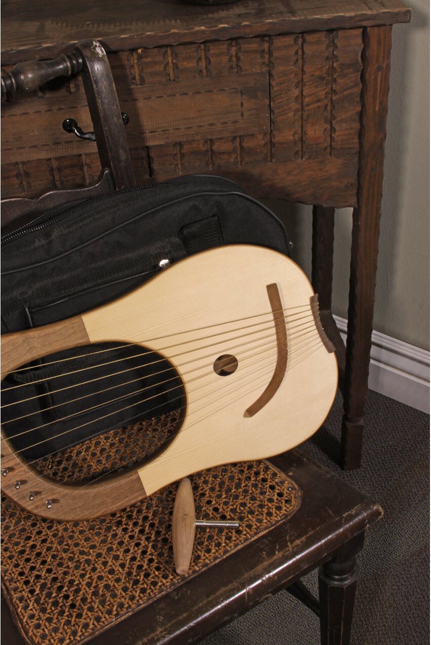 Mid-East 10-String Lyre Harp - Walnut