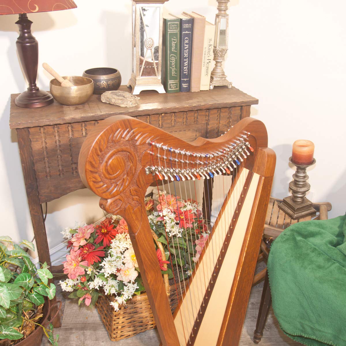 Roosebeck 22-String Parisian Harp w/Full Chelby Levers