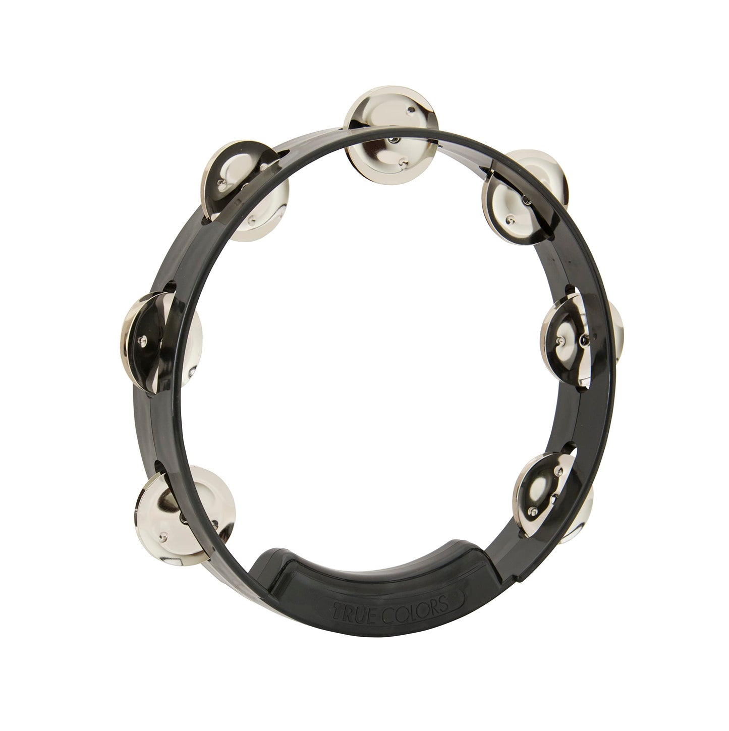 RhythmTech TC4018 8-Inch True Colors Tambourine, Black