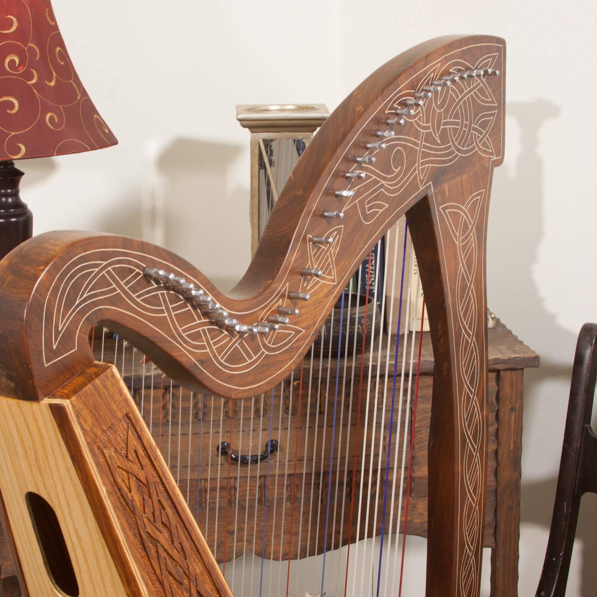 Roosebeck 36-String Celtic Meghan Harp w/Chelby Levers - Knotwork