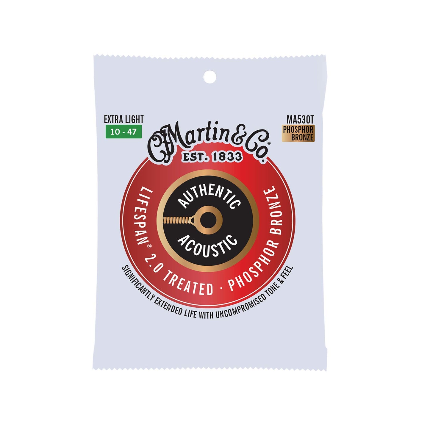 Martin Authentic Acoustic Guitar Strings - Lifespan 2.0 Treated