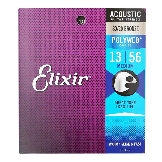 Elixir Polyweb acoustic guitar strings 13-56 (2 PACKS)