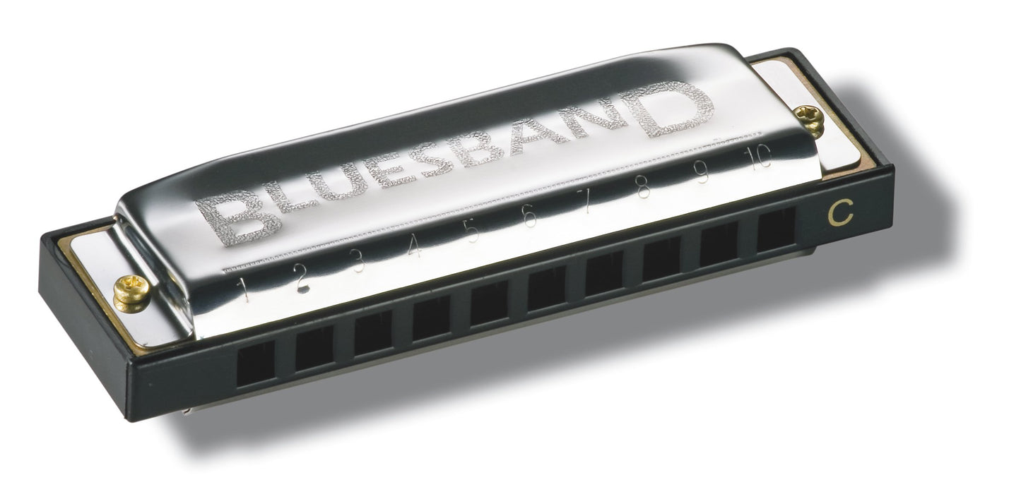 HOHNER Blues Band Harmonica, Key of C, Chrome (1501BX)