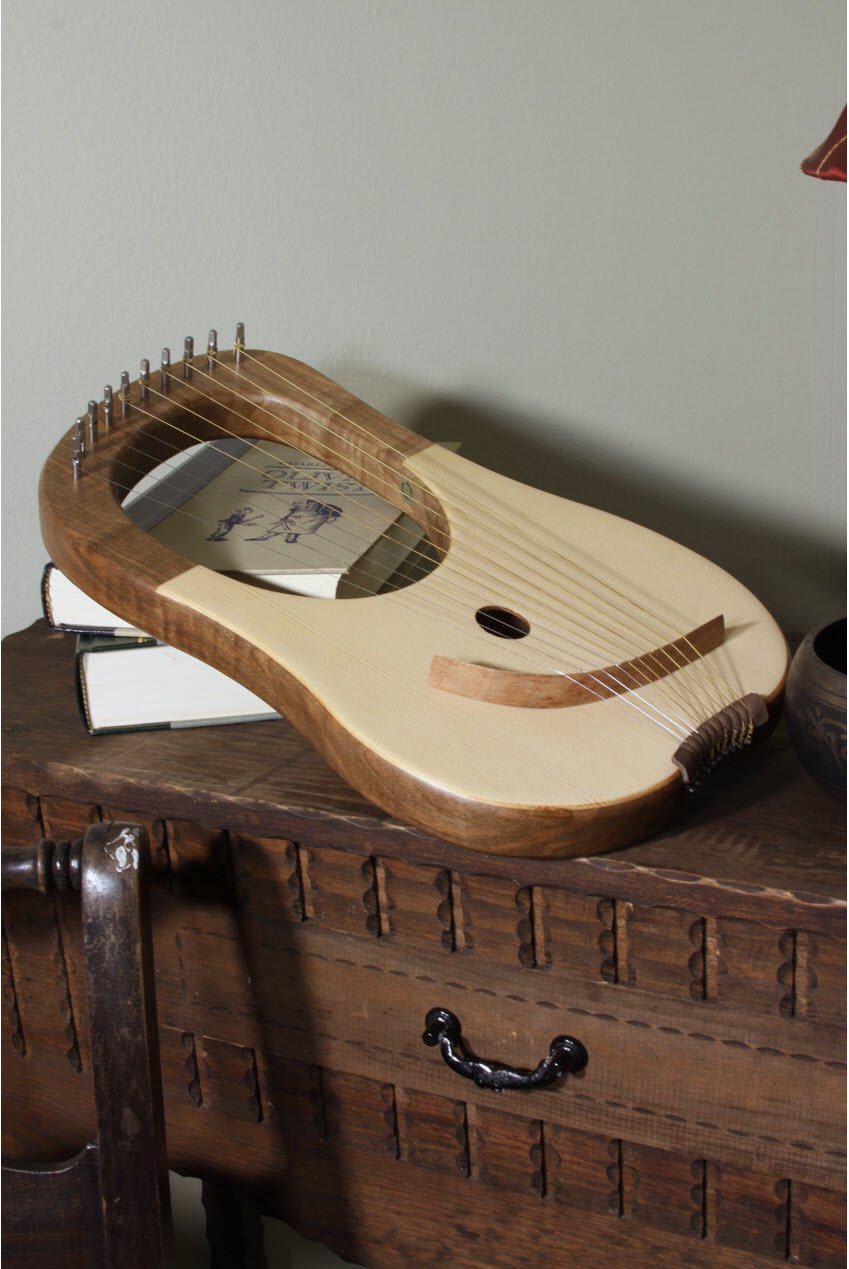 Mid-East 10-String Lyre Harp - Walnut