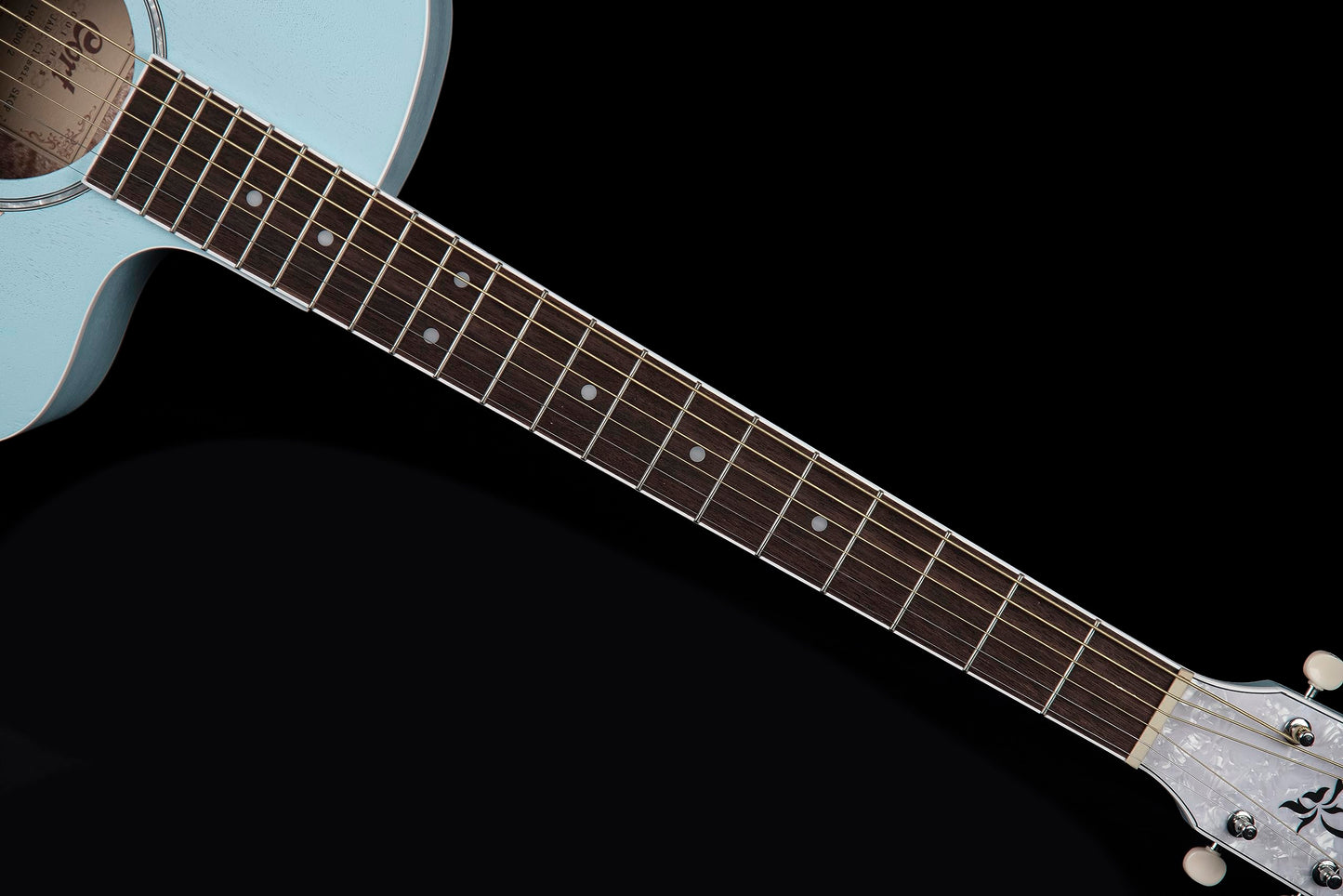 Cort 6 String Acoustic Guitar, Right, Open Pore Sky Blue, Full (JADECLASSICSKOP)