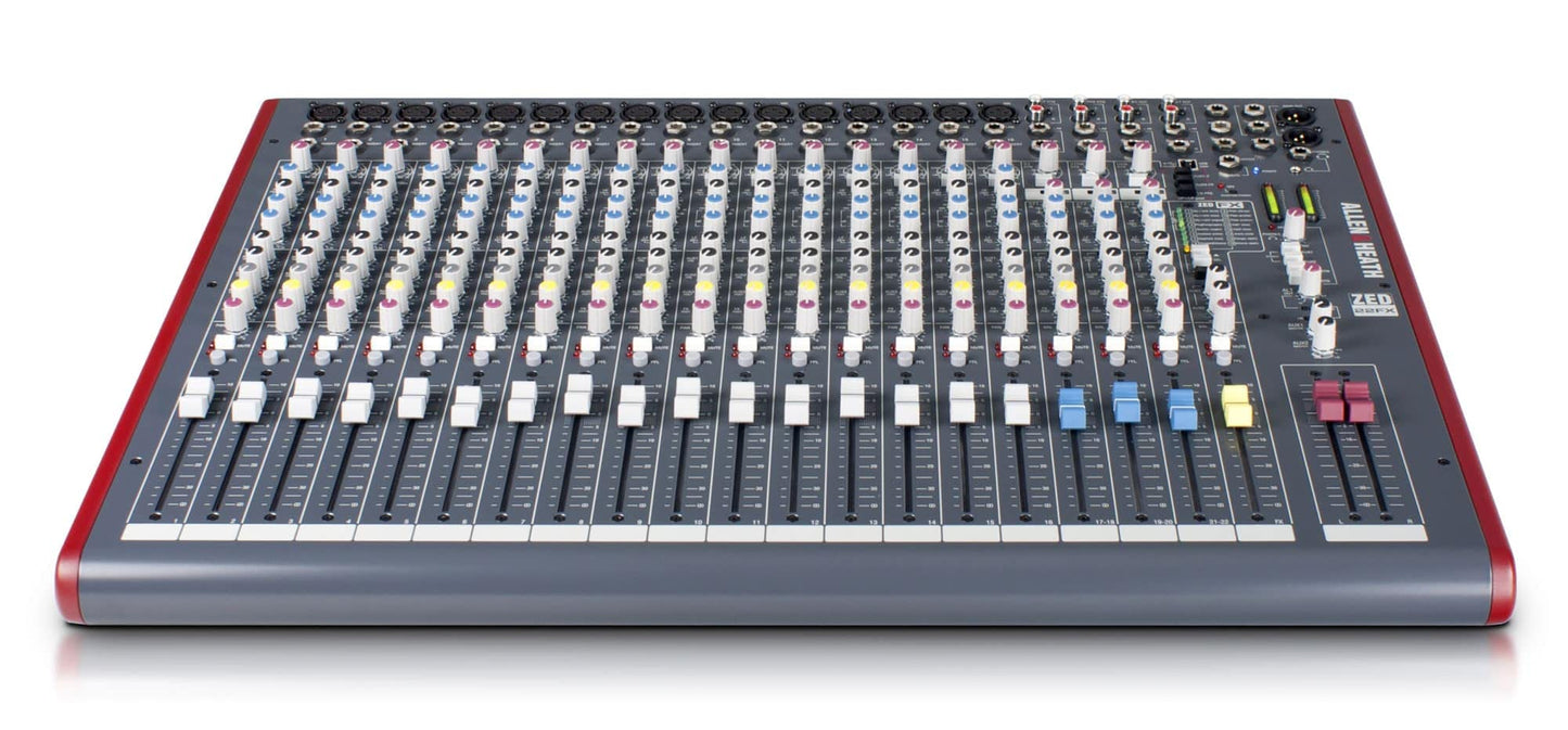 Allen & Heath ZED-22FX - 22-Channel Touring Quality Mixer with Onboard FX and USB I/O (AH-ZED-22FX)