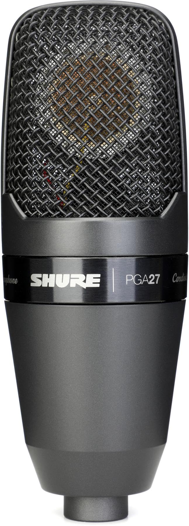 Shure PGA27 Condenser Microphone - Large-Diaphragm Side-Address Mic for Vocal/Acoustic Recording and Live Performance, with Cardioid Pick-up Pattern, Shock Mount and Carrying Case, No Cable (PGA27-LC)