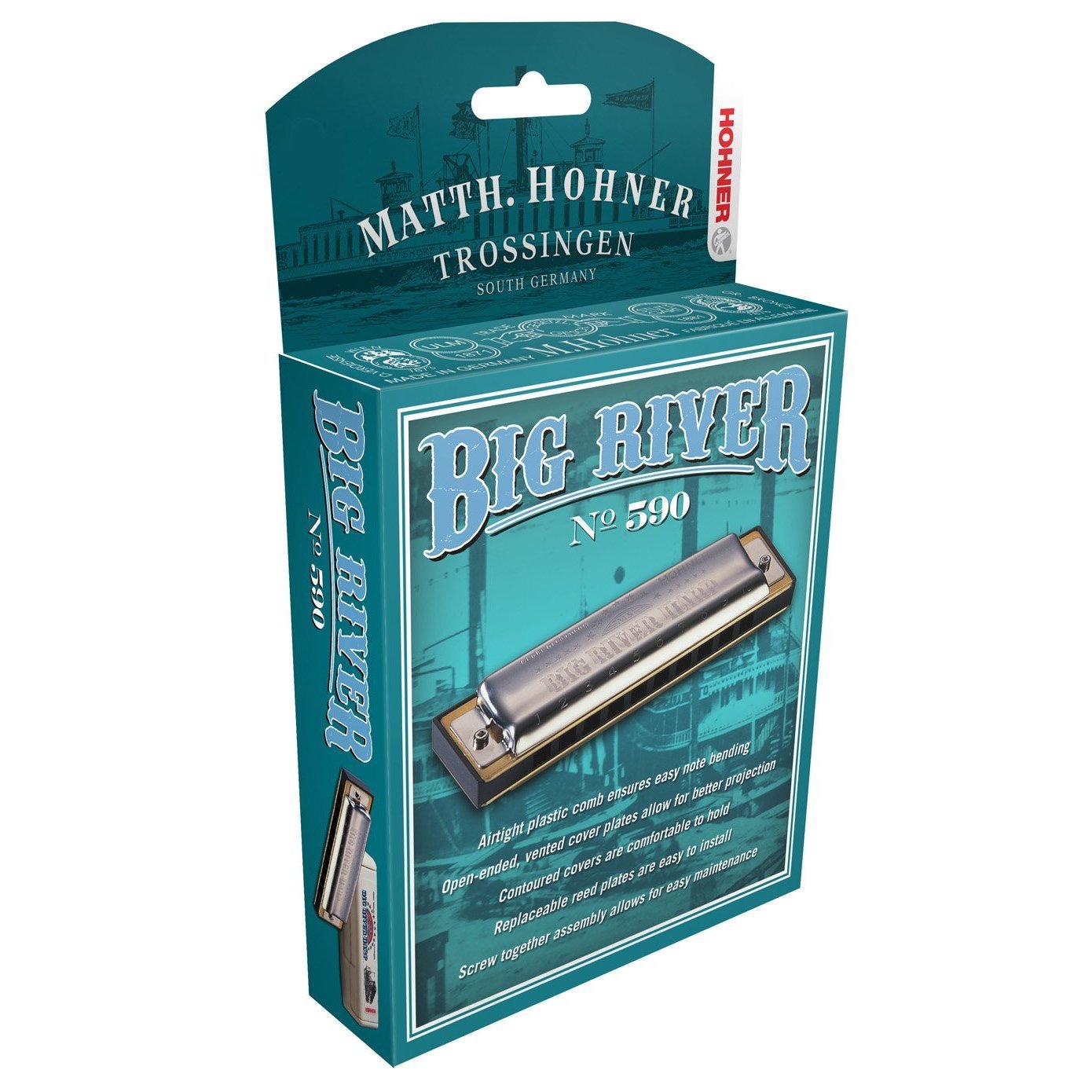 Hohner 590BX Big River Harmonica, Key of F