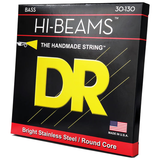 DR Strings Hi-Beam - Stainless Steel Round Core Medium 6 String 30-130