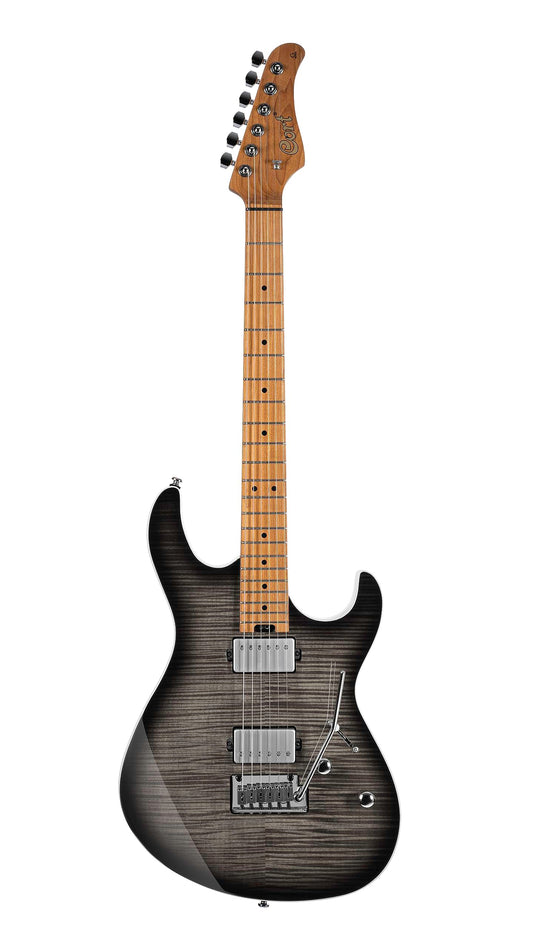 Cort 6 String Electric Guitar, Right, Transparent Black Burst (G290FATIITBB)