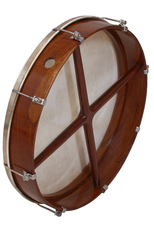 Roosebeck BTGR Outside Tunable Bodhran with Fixed Crossbar, 18 x 3.5 Inches