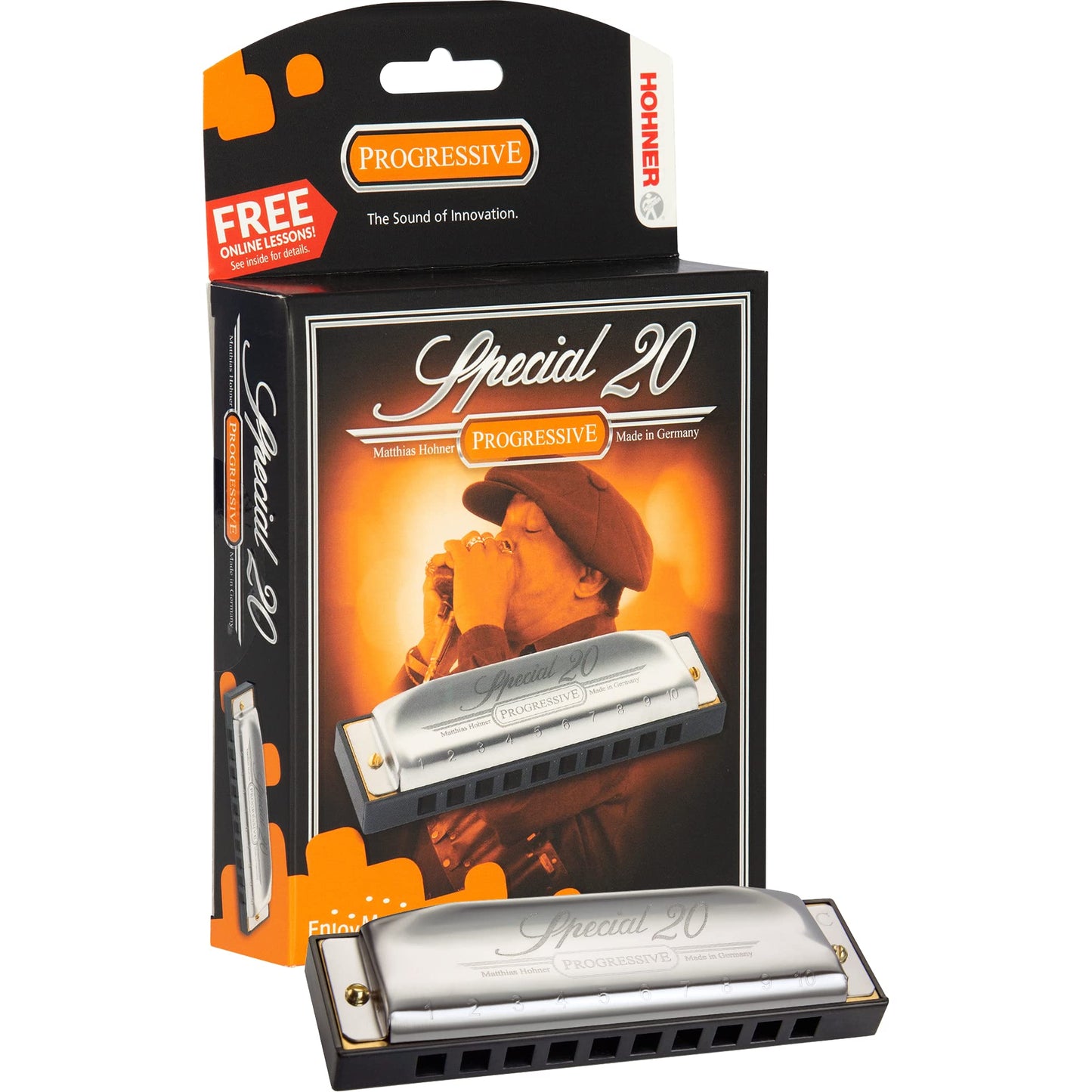 Hohner Harmonica (E Flat, Plastic, Silver, Black, Classic Line, Special Country models tuning)