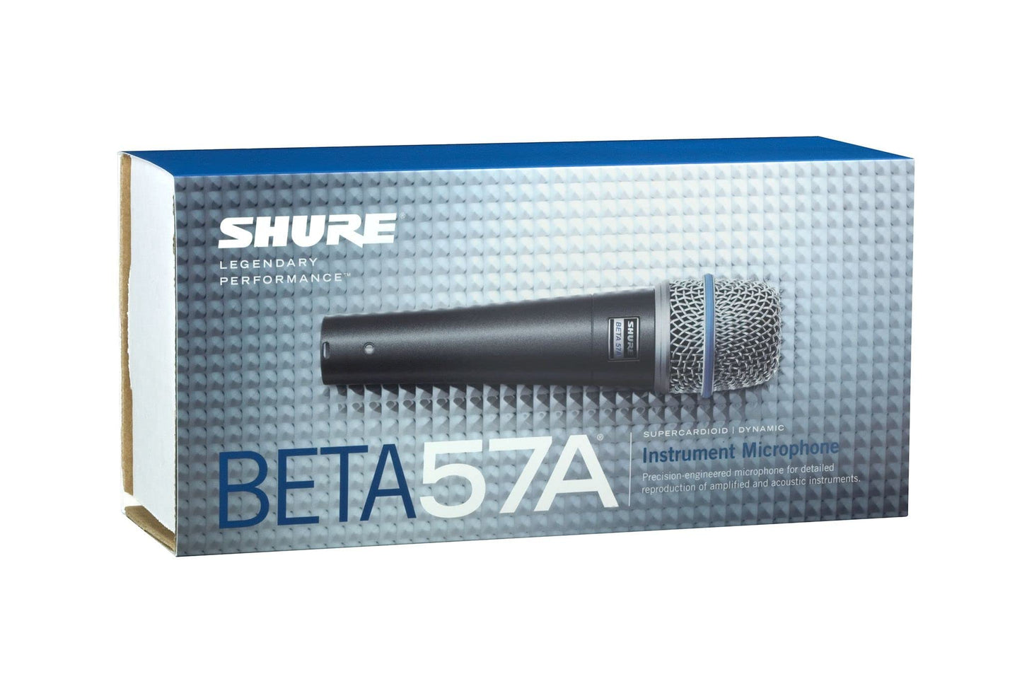 Shure BETA 57A Instrument Microphone - Supercardioid Dynamic Mic for Vocal and Instrumental Applications with High Output Neodymium Element, Durable Steel Mesh Grille and Shock Mount