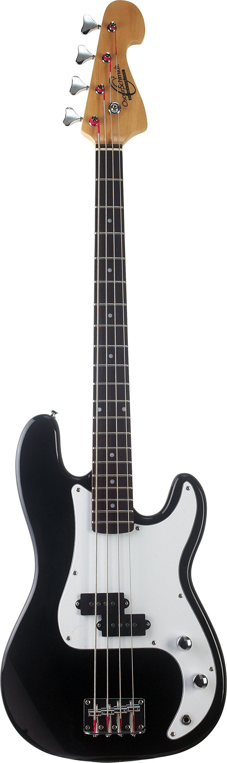 Oscar Schmidt 4 String OB25‑B 3/4 Size Bass Black, Right (OB25B-A)