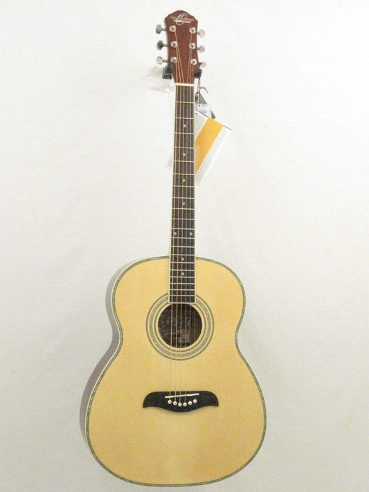 Oscar Schmidt 6 String OF2 Folk Acoustic Guitar, Natural (OF2-A)