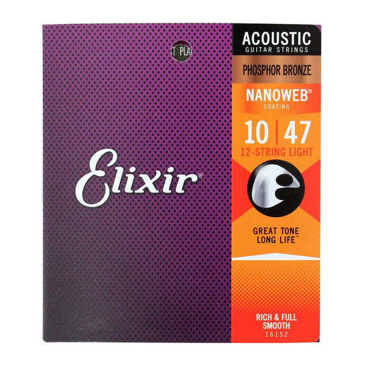 Elixir 16152 Acoustic Nanoweb Phosphor Bronze 12 – Strapless Sexy 10 – 47 X 3 Set