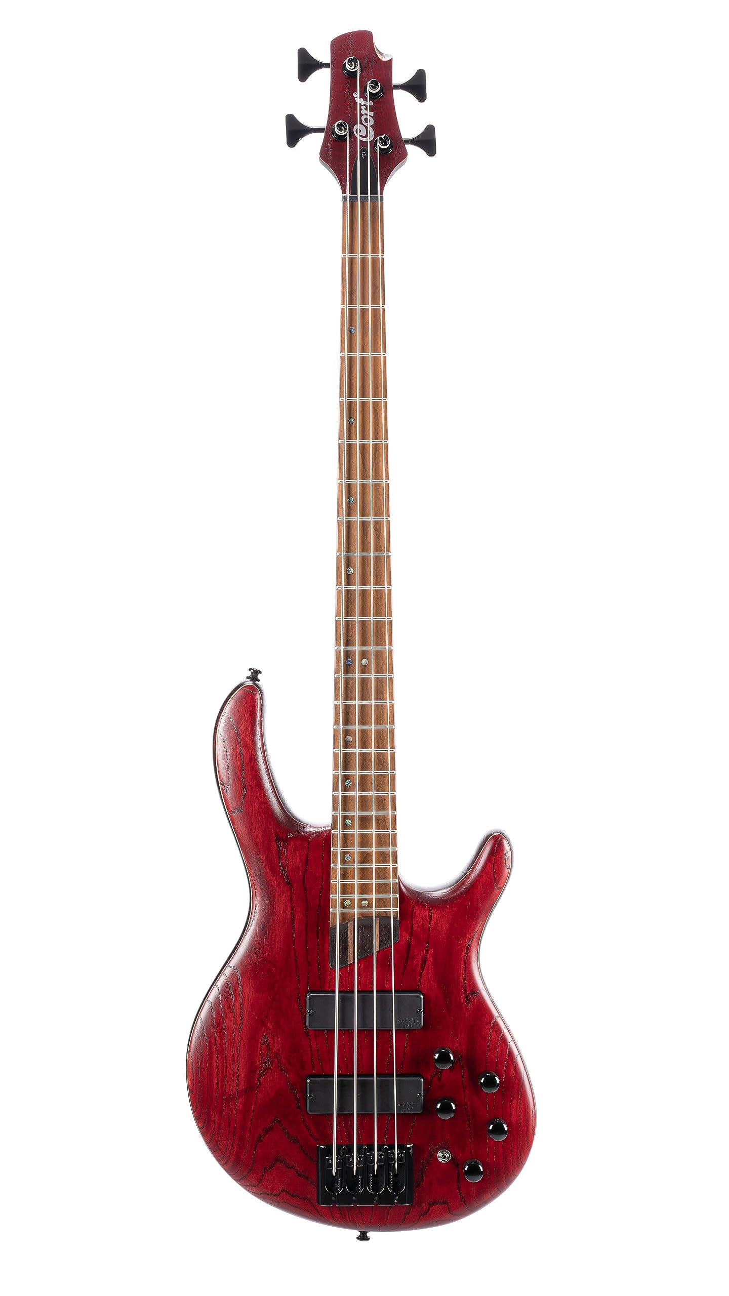 Cort, 4-String Bass Guitar, Right, Open Pore Burgundy Red, Full (B4ELEMENTOPBR)