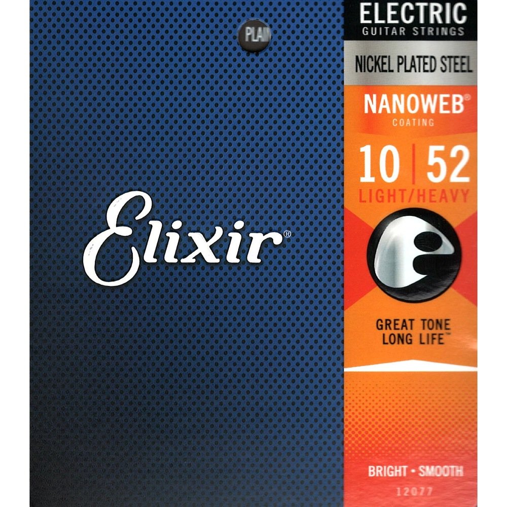 Elixir 12077 Nanoweb Light Heavy 10 – 52 X 3set