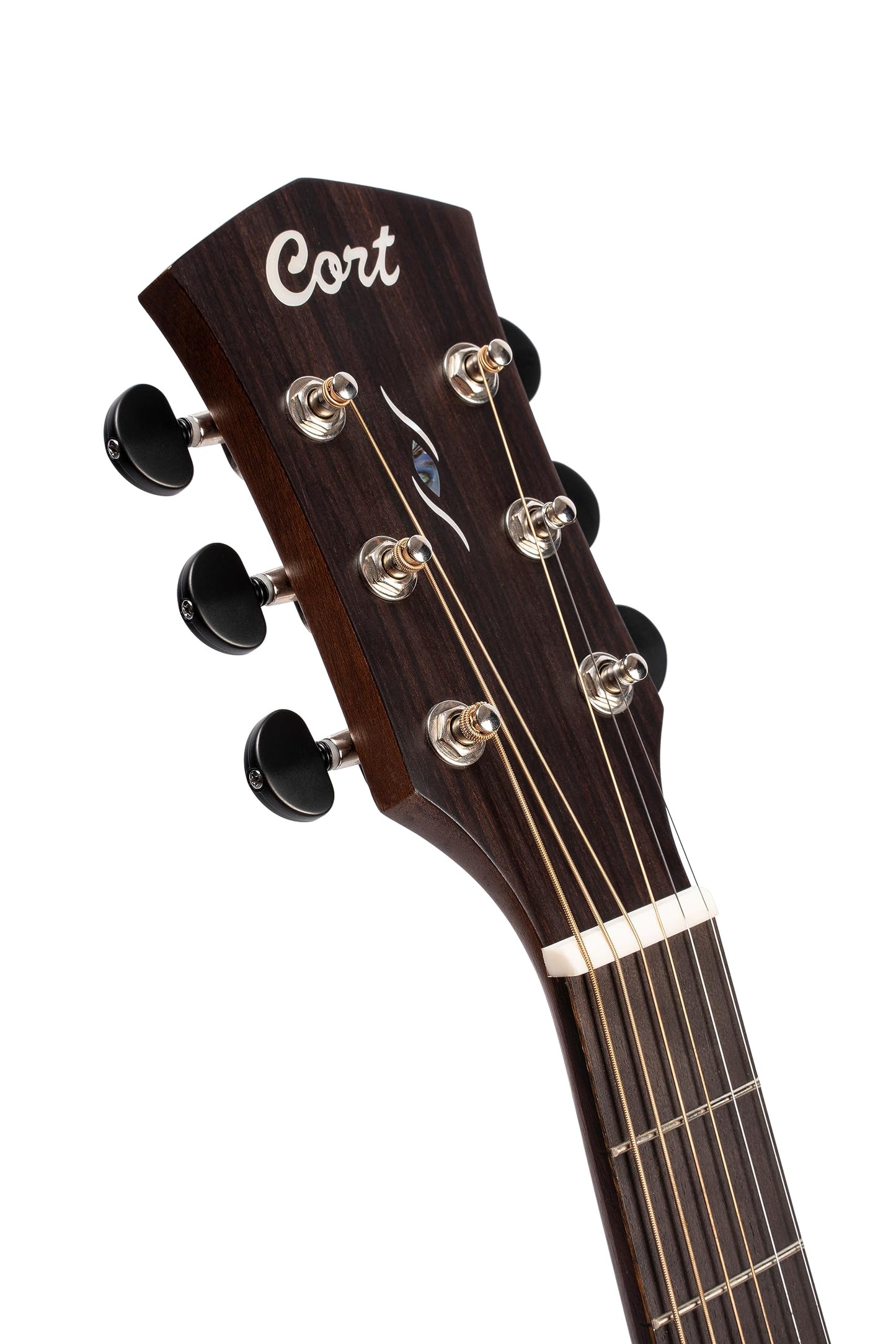 Cort 6 String Acoustic-Electric Guitar, Right, Open Pore Black Burst, Full (COREOCOPBB)