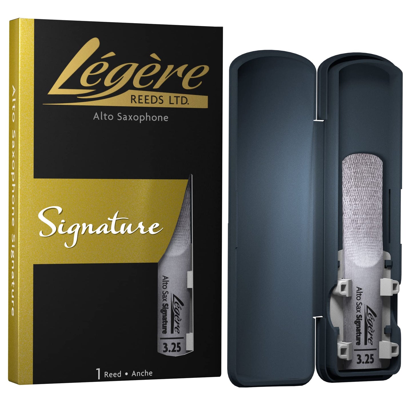 Légère Reeds - Alto Saxophone Reed, Signature, Strength 3.25 (ASG3.25) - Premium Synthetic Woodwind Reed