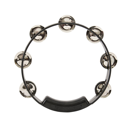 RhythmTech TC4018 8-Inch True Colors Tambourine, Black