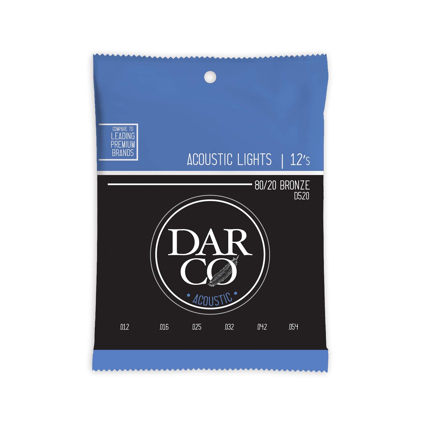 Darco Acoustic Strings, 80/20, 6 String, Light