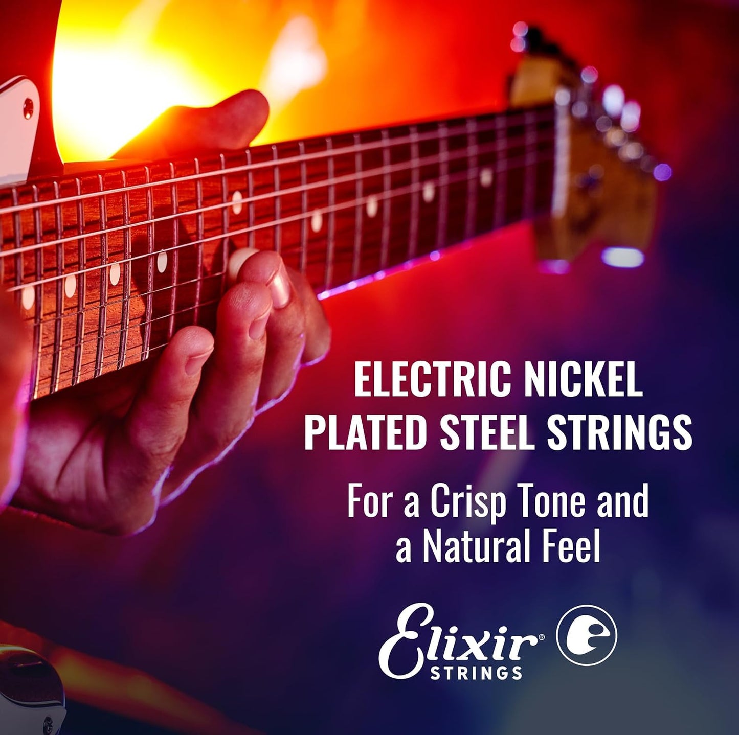 Elixir Strings 19052 Coated Nickel Electric Guitar Strings, Light (.010-.046)