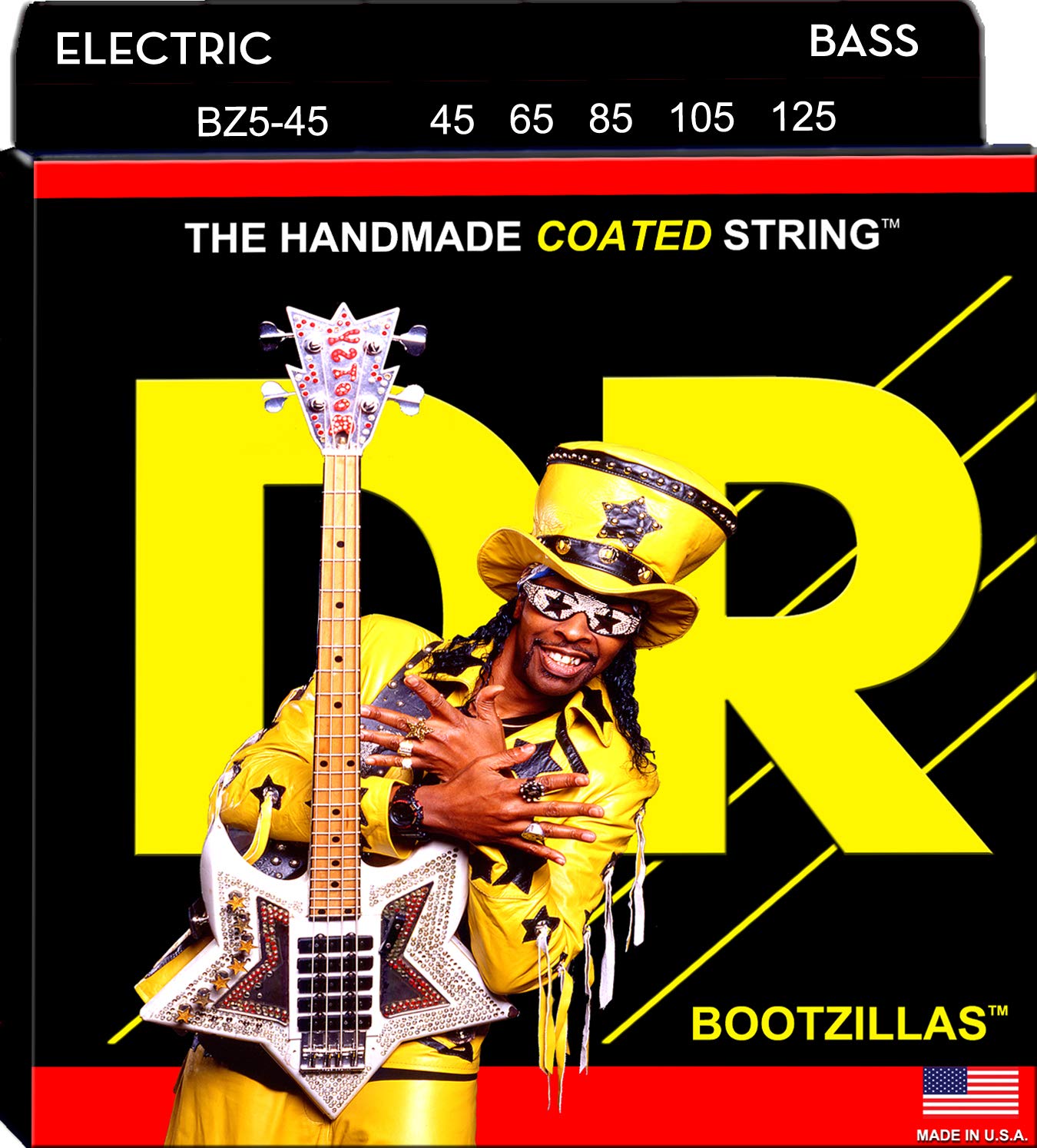 DR Strings Bass Strings, Bootzillas - Bootsy Collins Signature, 5-String, 45-125