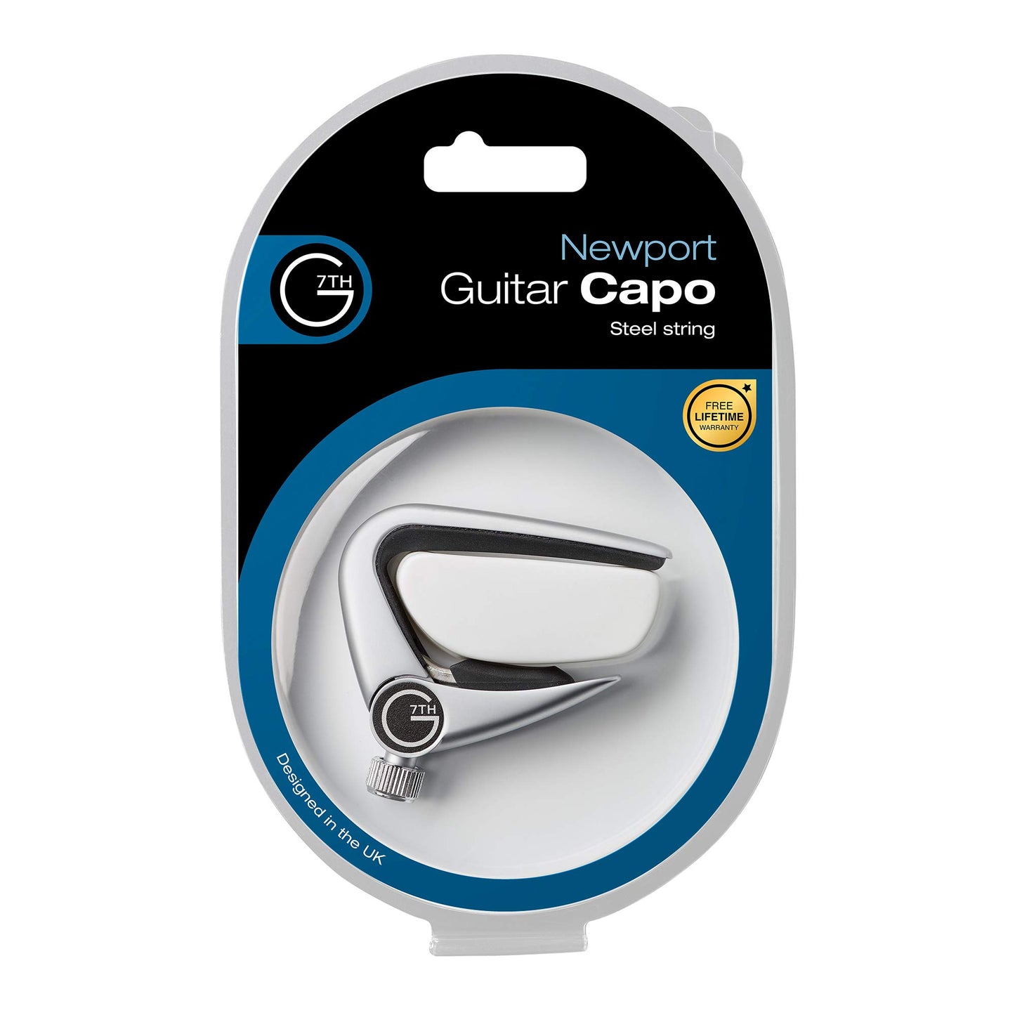 G7th Newport Series Guitar Capo (C31010),Silver, 6 String