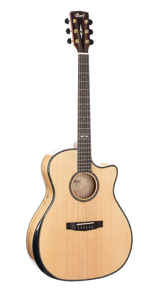 Cort 6 String Acoustic-Electric Guitar, Right, Natural Glossy, Full (GAMYBEVELNAT-U)