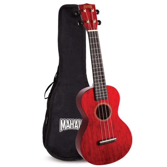 Mahalo, 4-String Ukulele, Transparent Wine Red, Concert (MH2TWR)