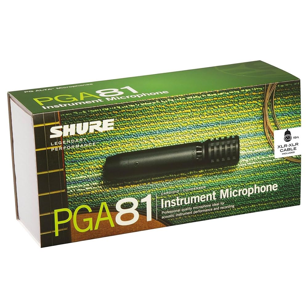 Shure PGA81 Condenser Microphone - with Cardioid Pick-up Pattern,Condenser Instrument Microphone (PGA81-XLR)