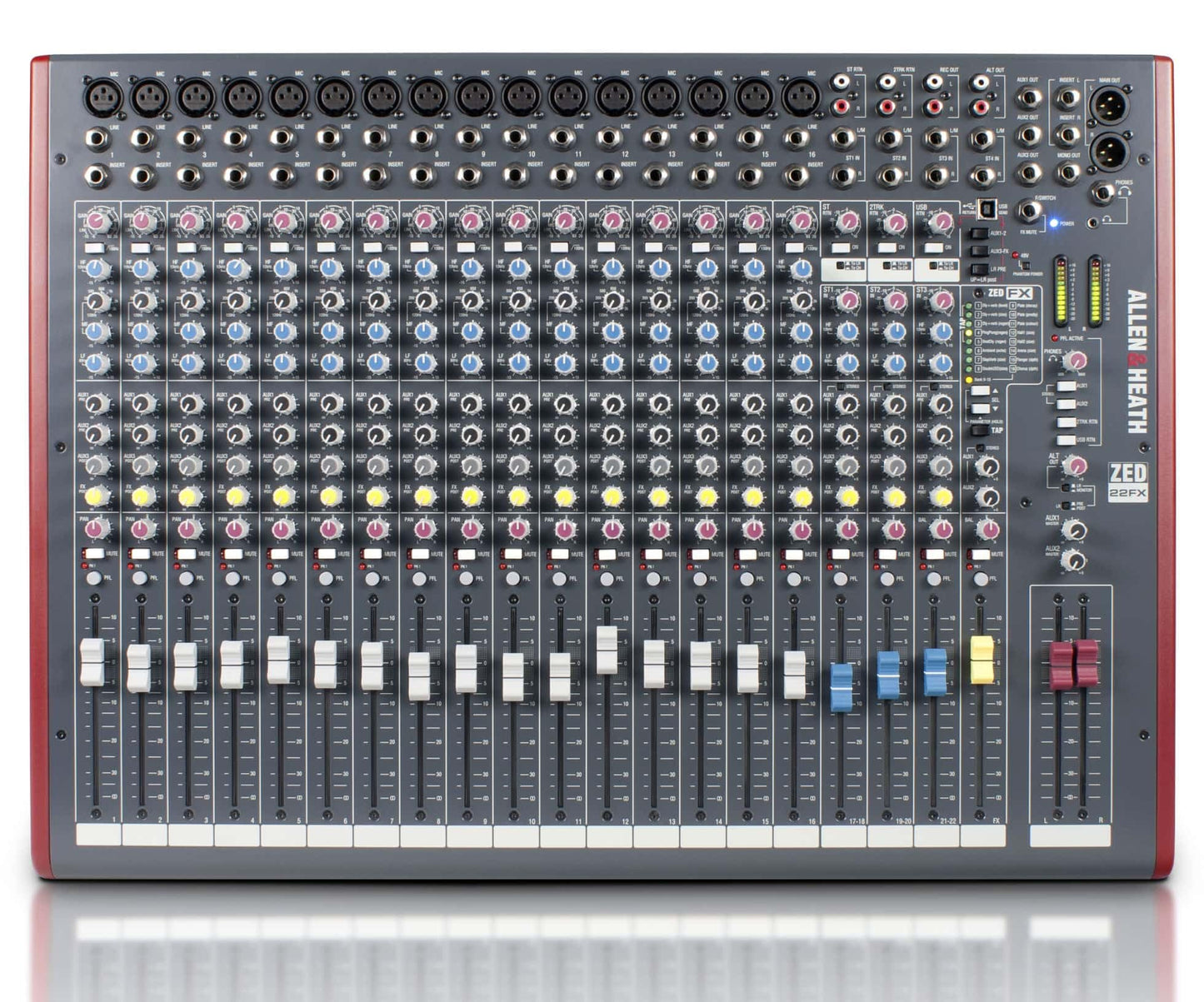 Allen & Heath ZED-22FX - 22-Channel Touring Quality Mixer with Onboard FX and USB I/O (AH-ZED-22FX)