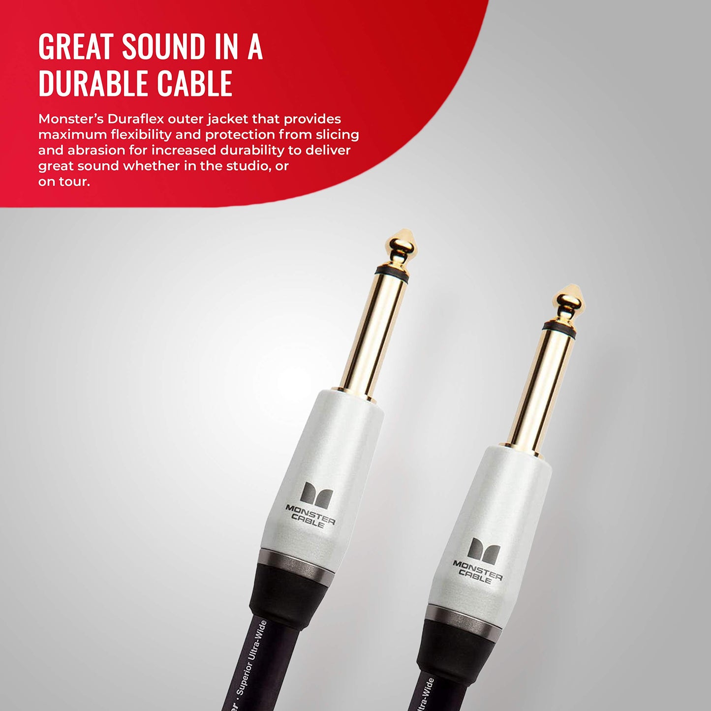 Monster Prolink Studio Pro 2000 Speaker Cable: Straight to Straight, 6 ft, Straight 1/4 Plugs