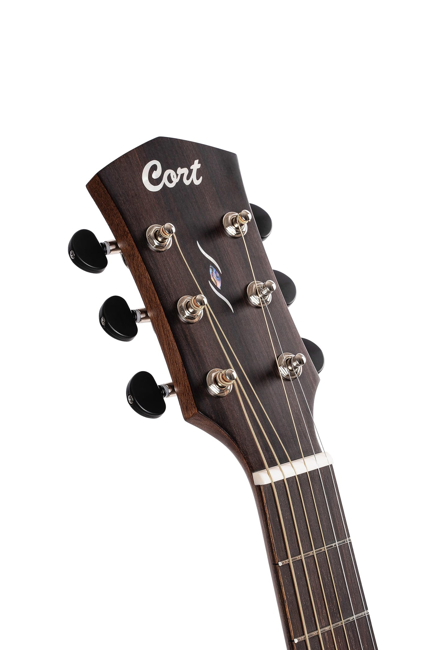 Cort 6 String Acoustic Guitar, Right, Open Pore Black Burst, Full (COREDCOPBB)