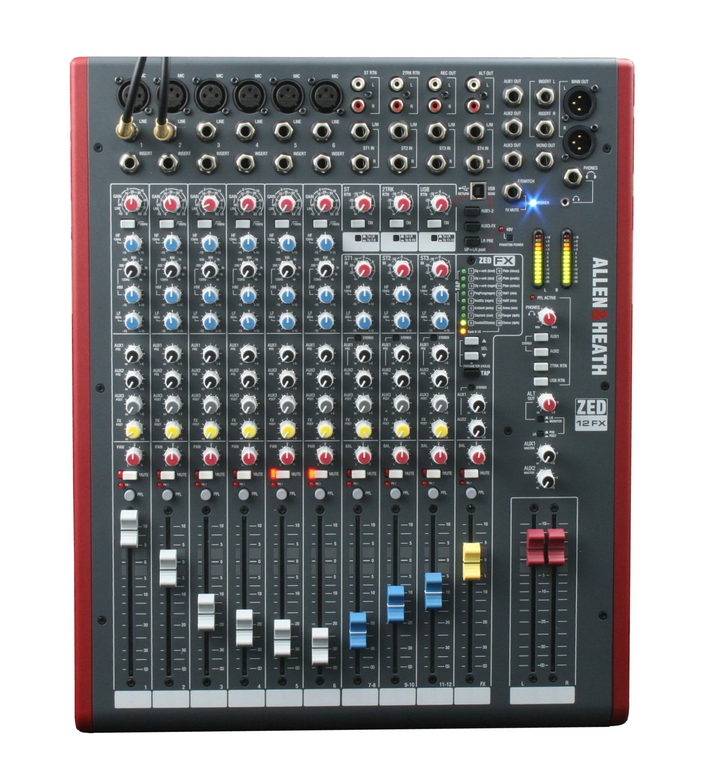 Allen & Heath ZED12FX - Multipurpose Mixer with FX. 6 mono, 3 stereo channels (AH-ZED12FX)