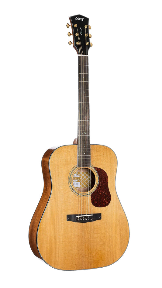 Cort 6 String Acoustic-Electric Guitar, Right, Natural, Full (GOLDD6-A-U)