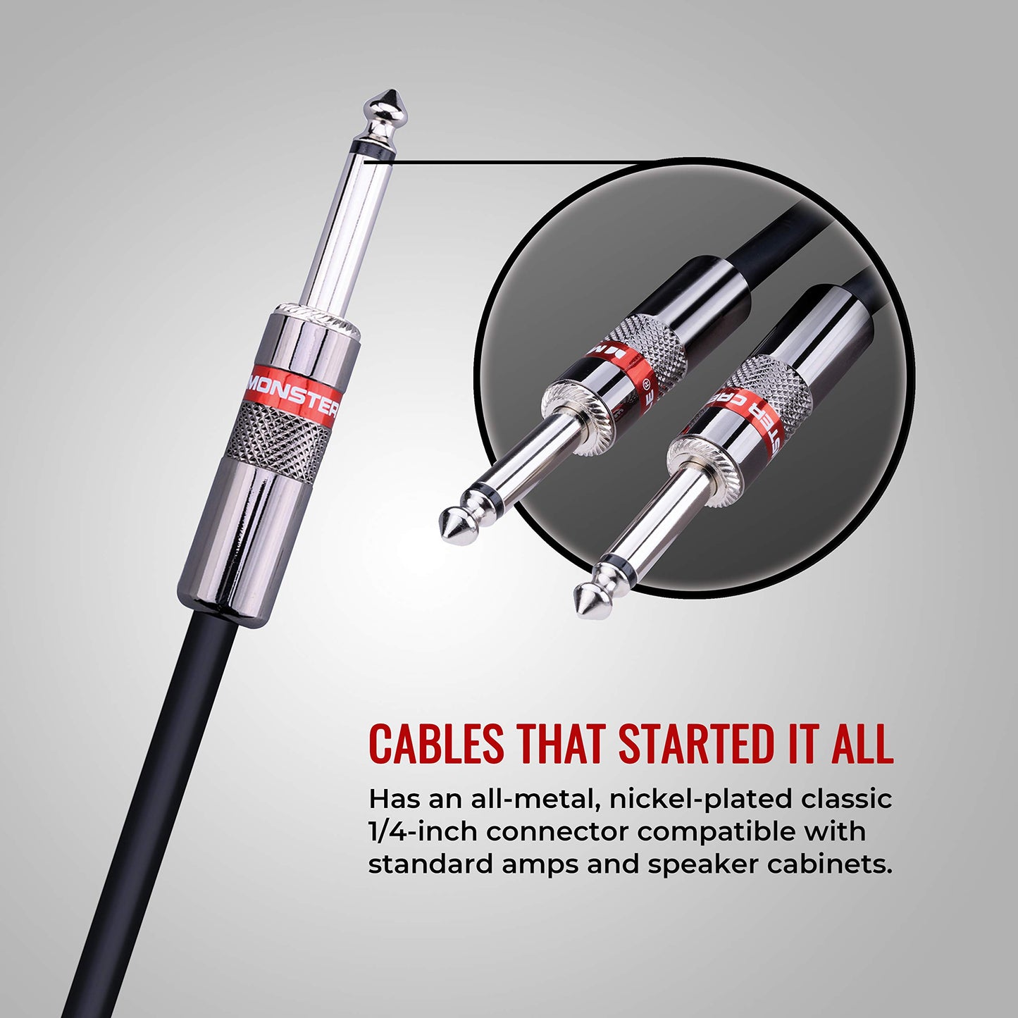 Monster Prolink Classic Speaker Cable: Straight to Straight, 25 ft, Straight 1/4 Plugs