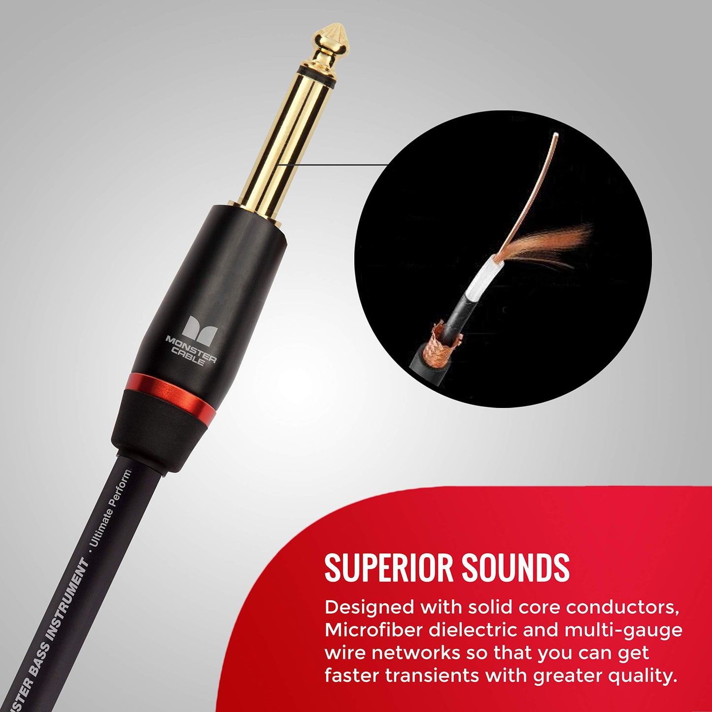 Monster Prolink Monster Bass Instrument Cable - 12 ft - Straight to Straight