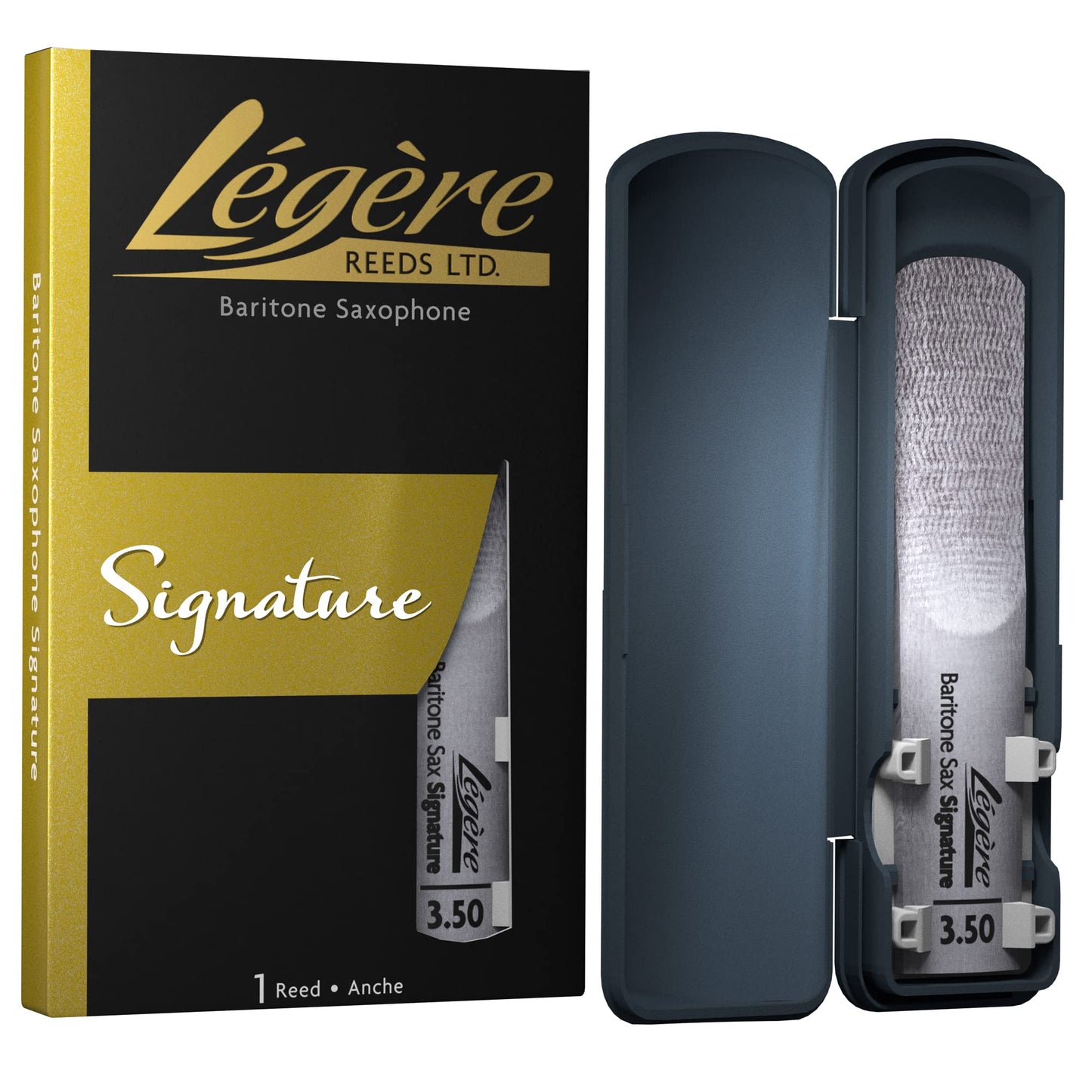 Légère Reeds - Baritone Saxophone Reed, Signature, Strength 3.50 (BSG3.50) - Premium Synthetic Woodwind Reed