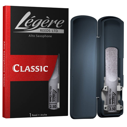 Légère Reeds - Alto Saxophone Reed, Classic, Strength 2.50 (AS2.50) - Premium Synthetic Woodwind Reed