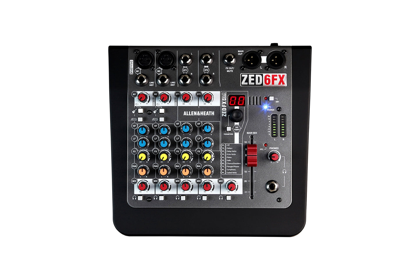 Allen & Heath ZED6FX, with guitar DI high impedance inputs (AH-ZED6FX)