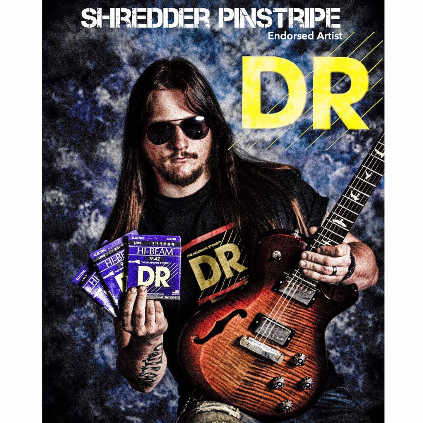 DR Strings Electric Guitar Strings, Hi-Beam, Hex Core 9-46