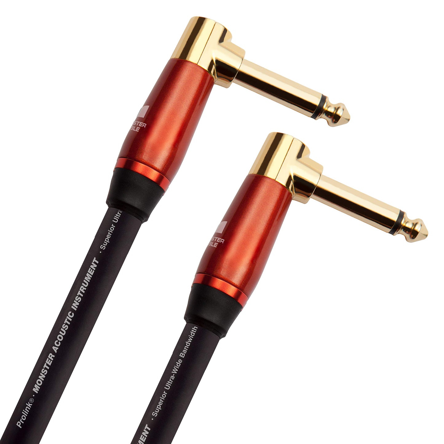 Monster Prolink Acoustic Instrument Cable - 8 in - Right Angle to Right Angle