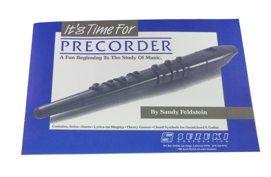 Suzuki Musical "It's Pre-Recorder Time" Book